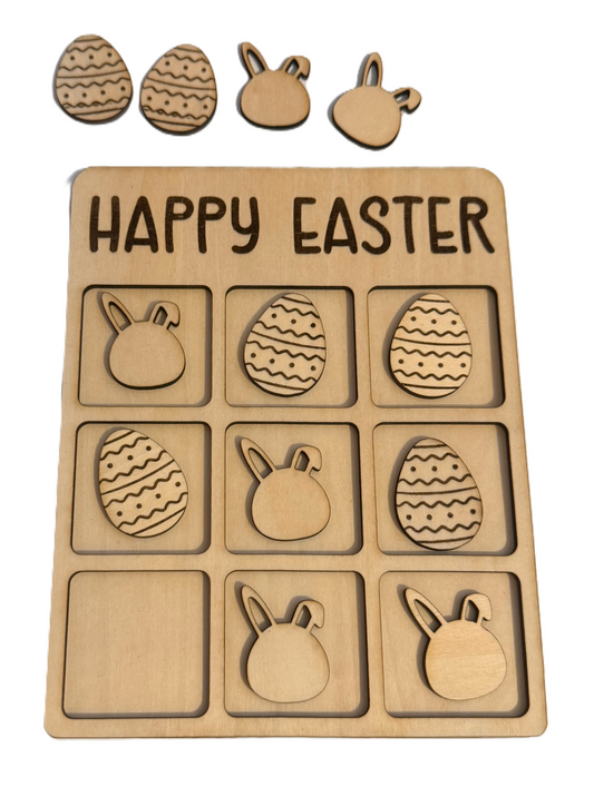Easter tic tac toe board game